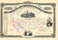 Philadelphia City Passenger Railway Co. - Stock Certificate